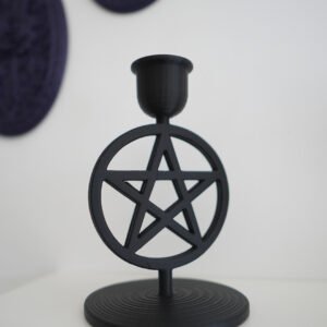 Gothic Pentagram Candle Holder